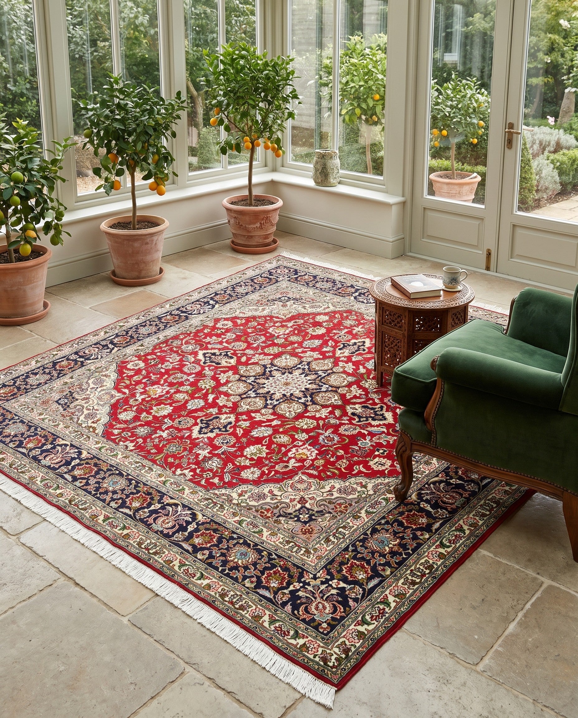6' 8 x 7' 2 Tabriz Square Rug