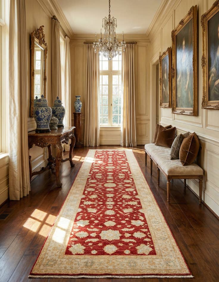 Detail image of 3' 5 x 16' 2 Kaizar Wool Runner Rug