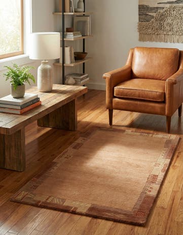 2' 4 x 4' 7 Hand Knotted Nepal Wool Rug