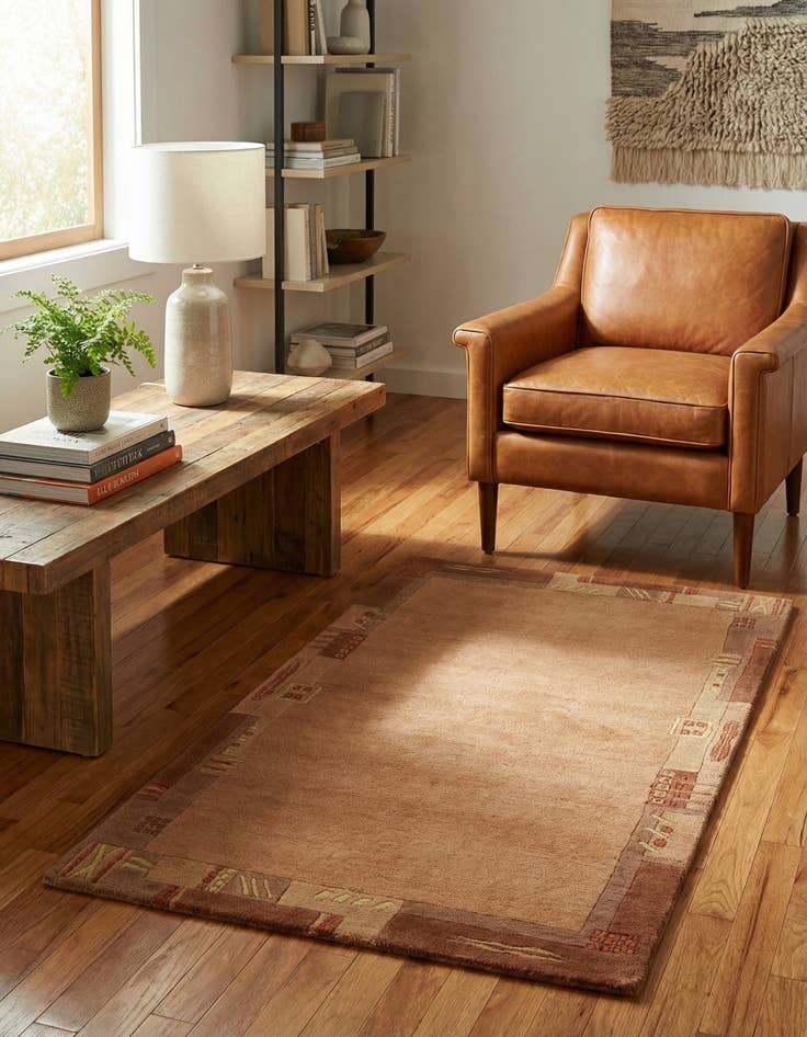 Detail image of 2' 4 x 4' 7  Hand Knotted Nepal Wool Rug