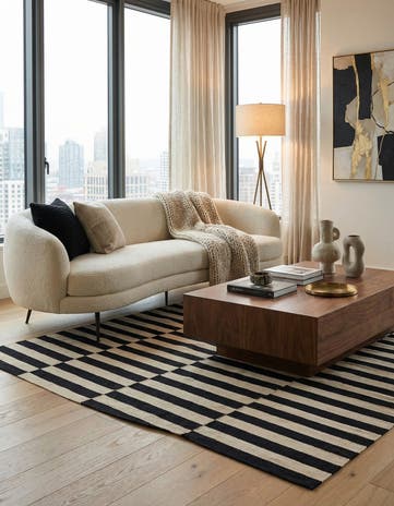 5' 8 x 7' 11 Hand Woven Kilim Modern Wool Rug