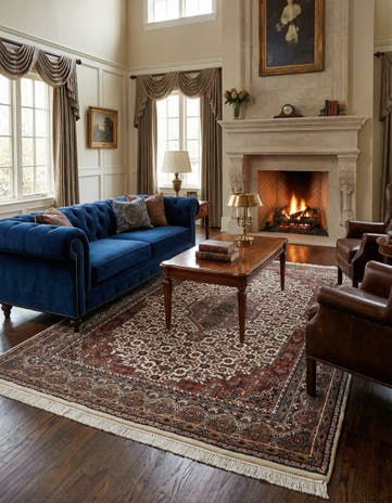 5' 8 x 7' 10 Hand Knotted Bidjar Wool Rug