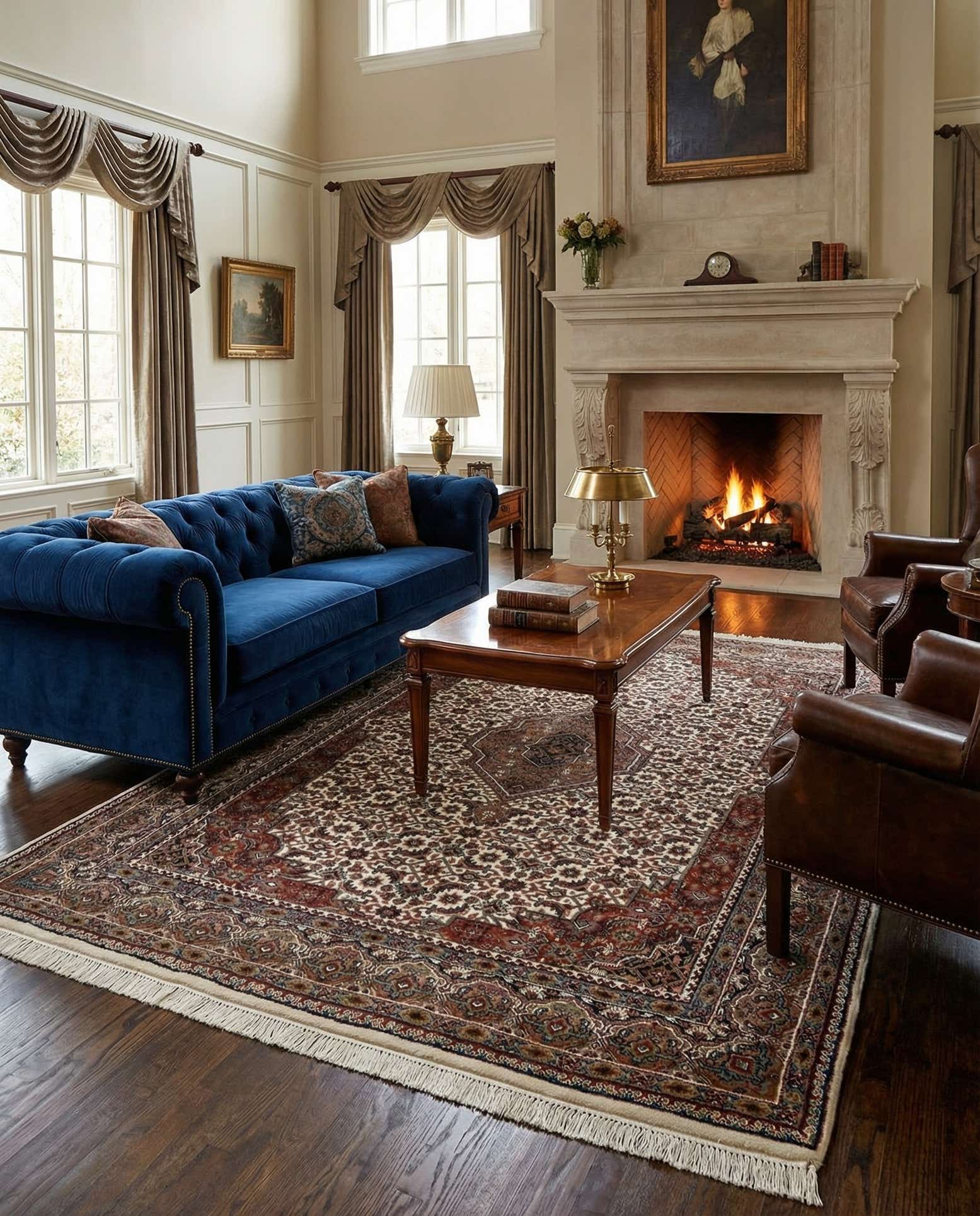 5' 8 x 7' 10 Hand Knotted Bidjar Wool Rug