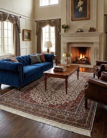 5' 8 x 7' 10 Hand Knotted Bidjar Wool Rug