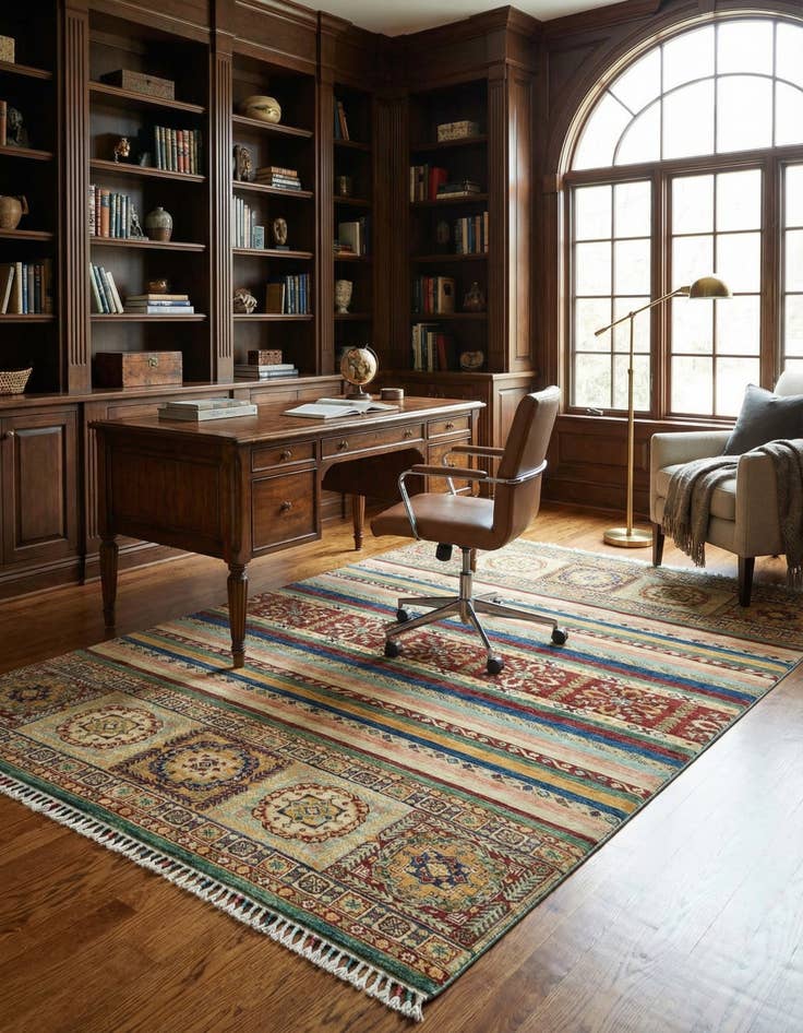 Detail image of 5' 8 x 7' 9  Hand Knotted Ariana Ziegler Rug