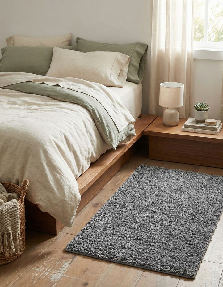 2' x 3' Soft Solid Shag Rug