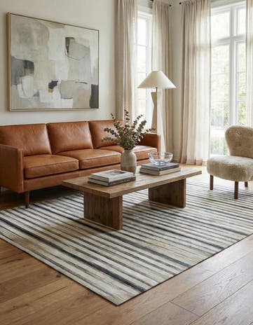 5' 1 x 7' 10 Cowhide Stocks Rug