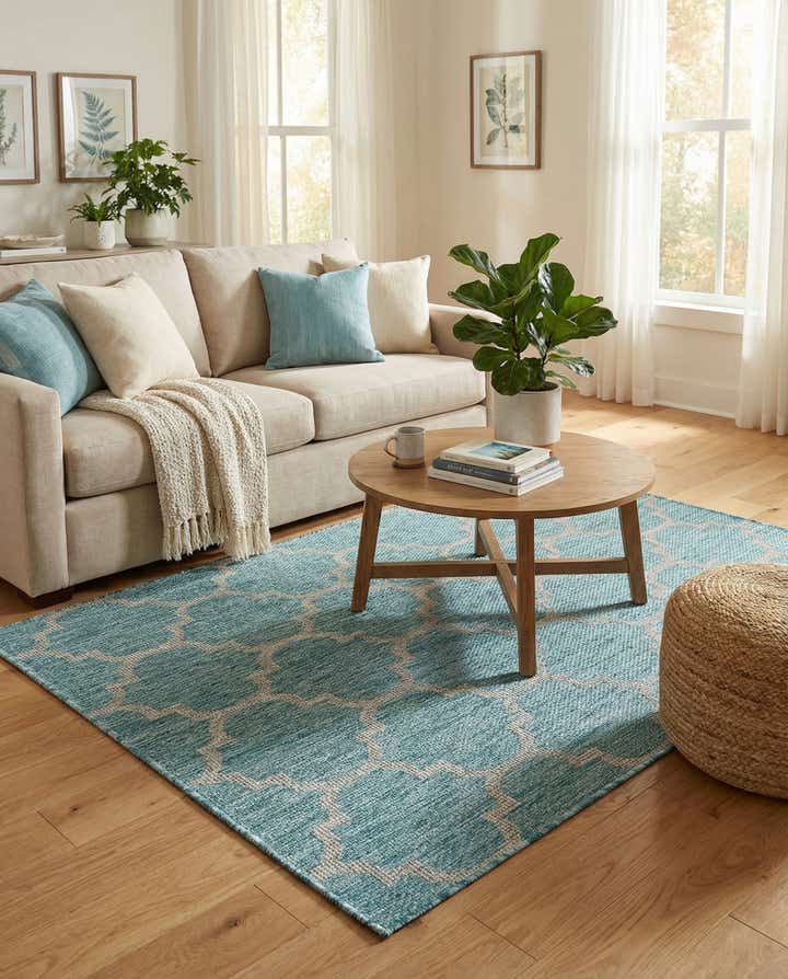 4' x 6' Easy-Clean Lattice Indoor / Outdoor Rug