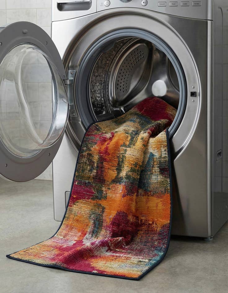 Detail image of 2' 7 x 12'  Washable Modern Indoor / Outdoor Runner Rug