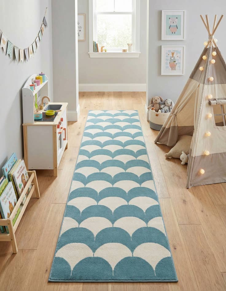 Detail image of 2' x 8' Whimsy Kids Runner Rug