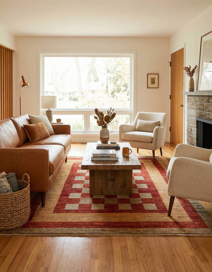 Detail image of 4' 9 x 6' 6  Hand Knotted Modern Ziegler Rug