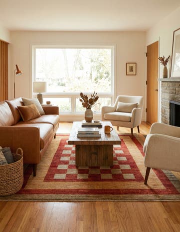 4' 9 x 6' 6 Hand Knotted Modern Ziegler Rug