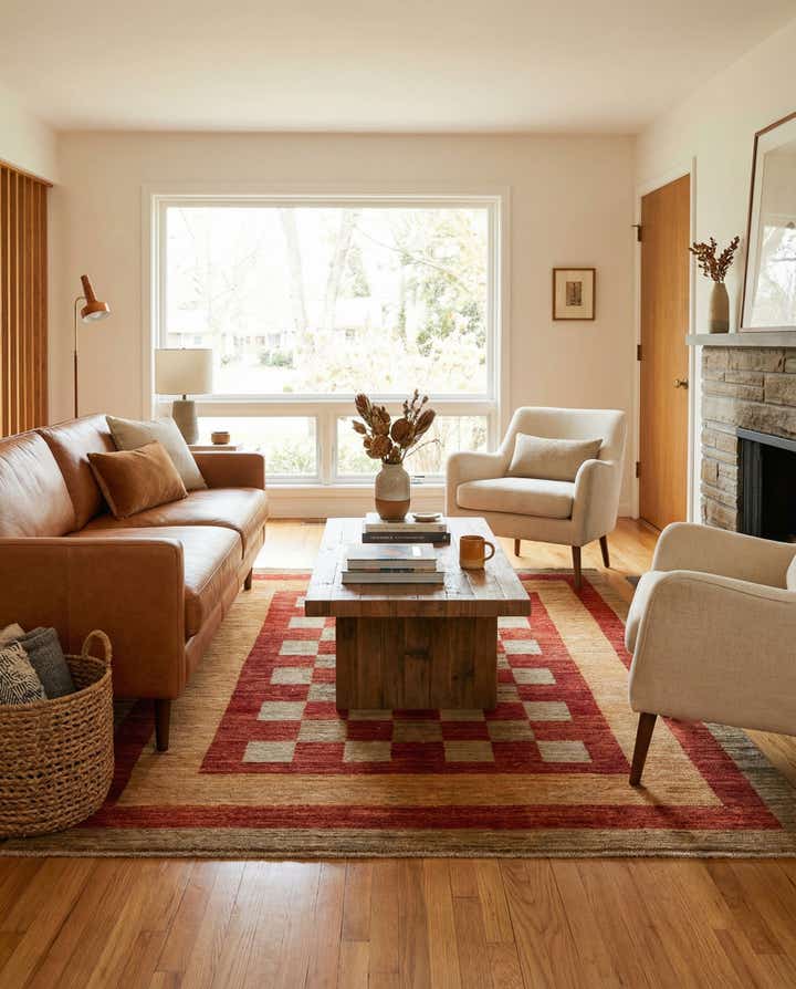4' 9 x 6' 6 Hand Knotted Modern Ziegler Rug