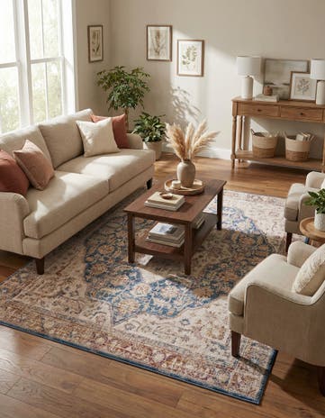 Blue Ivory Deepa Rug