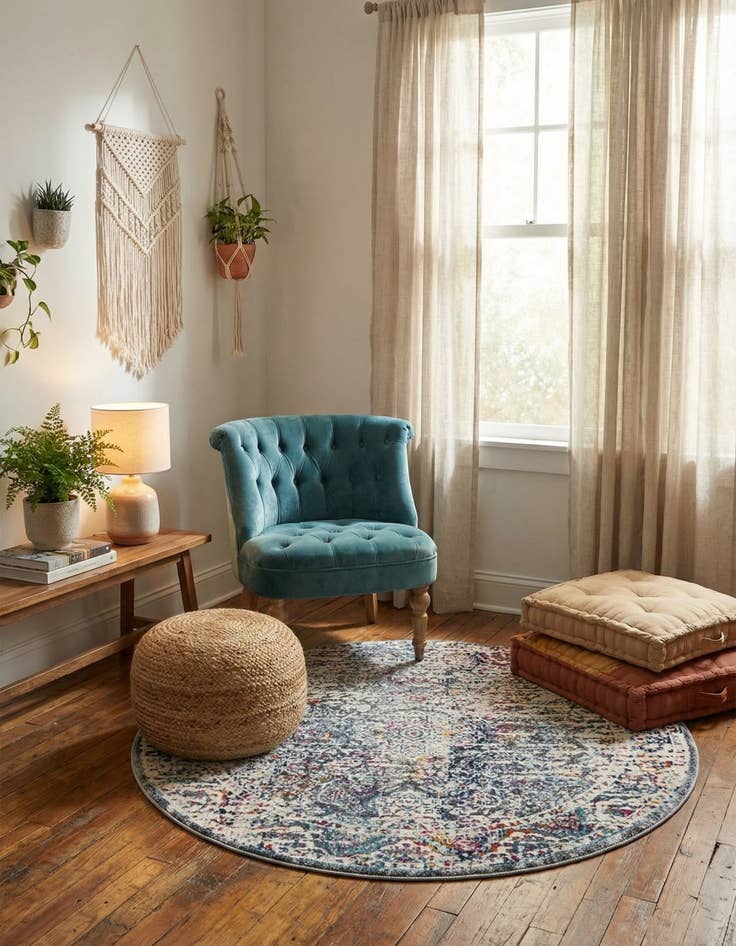 Detail image of 3' 7 x 3' 7 Budapest Round Rug