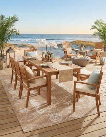 10' x 14' Easy-Clean Coastal Indoor / Outdoor Rug