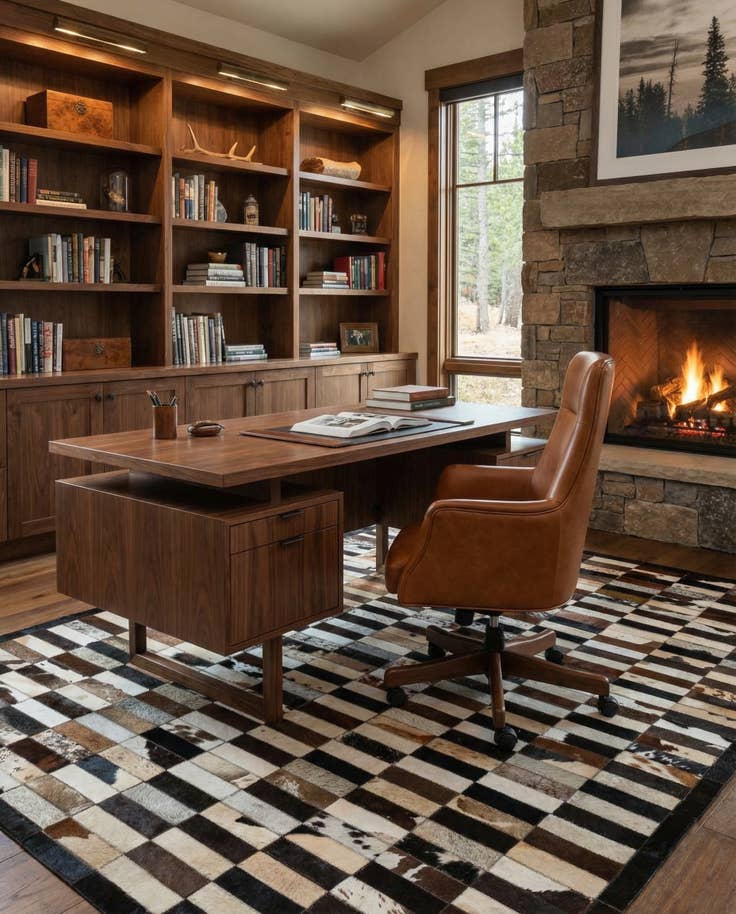 Detail image of 5' 3 x 8' 1 Cowhide - Patchwork Rug