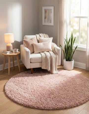 7' x 7' Zermatt Shag Round Rug