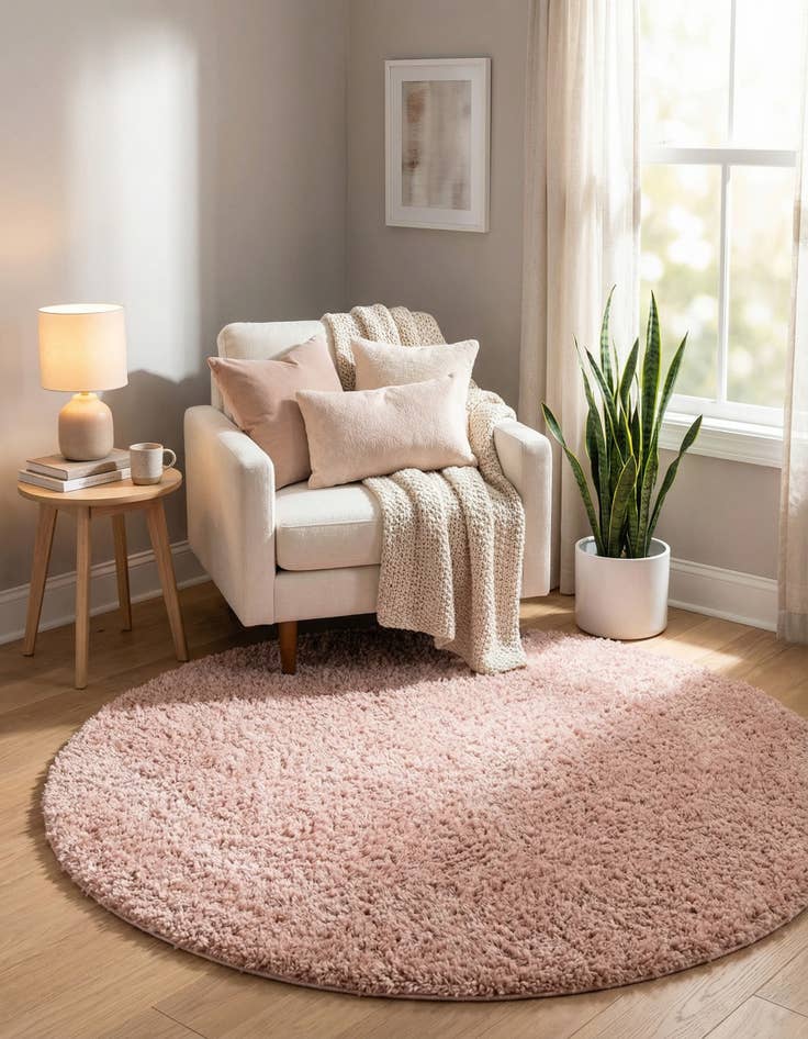 Detail image of  7' x 7' Zermatt Shag Round Rug