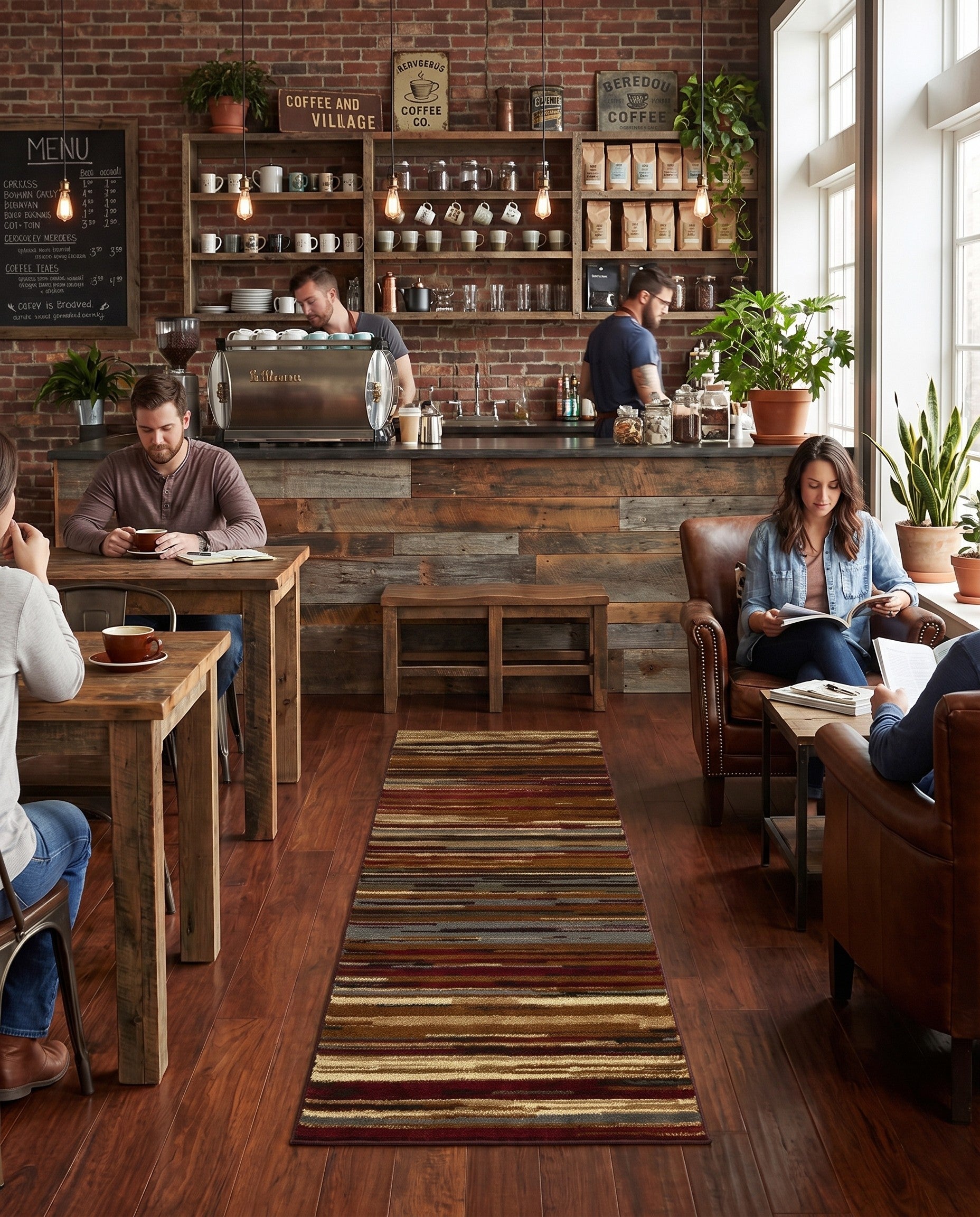 2' x 5' Coffee Shop Runner Rug