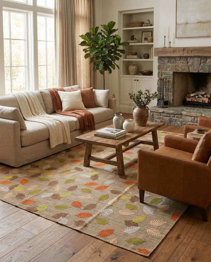 Detail image of 7' 5 x 9' 7 Hand Woven Kilim Modern Rug