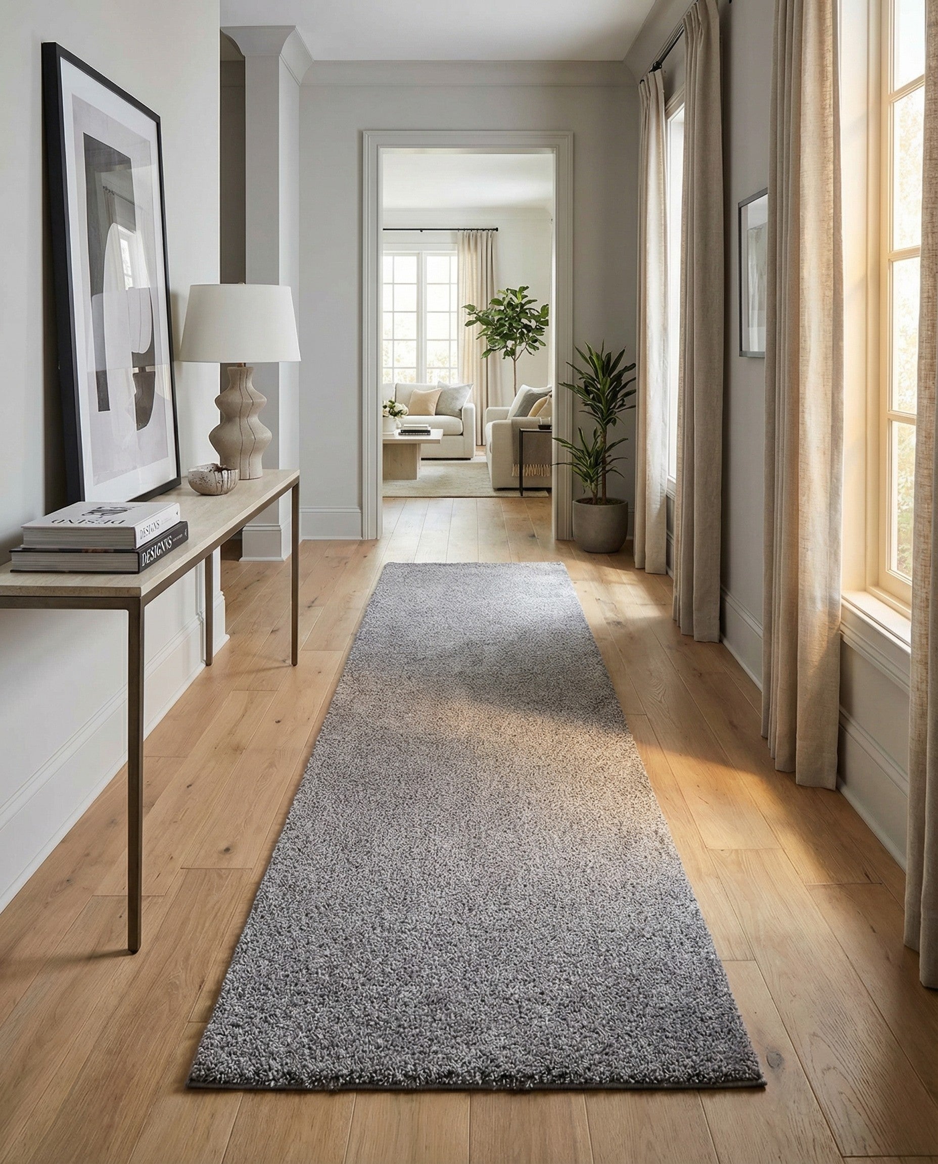  5' 2 x 15' 7 Solid Shag Runner Rug