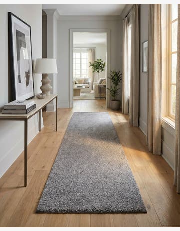 5' 2 x 15' 7 Solid Shag Runner Rug