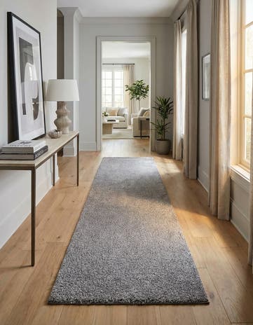 5' 2 x 15' 7 Solid Shag Runner Rug