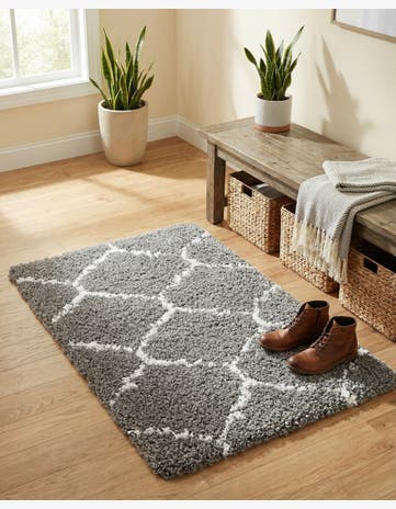 Gray Marrakesh Shag Rug