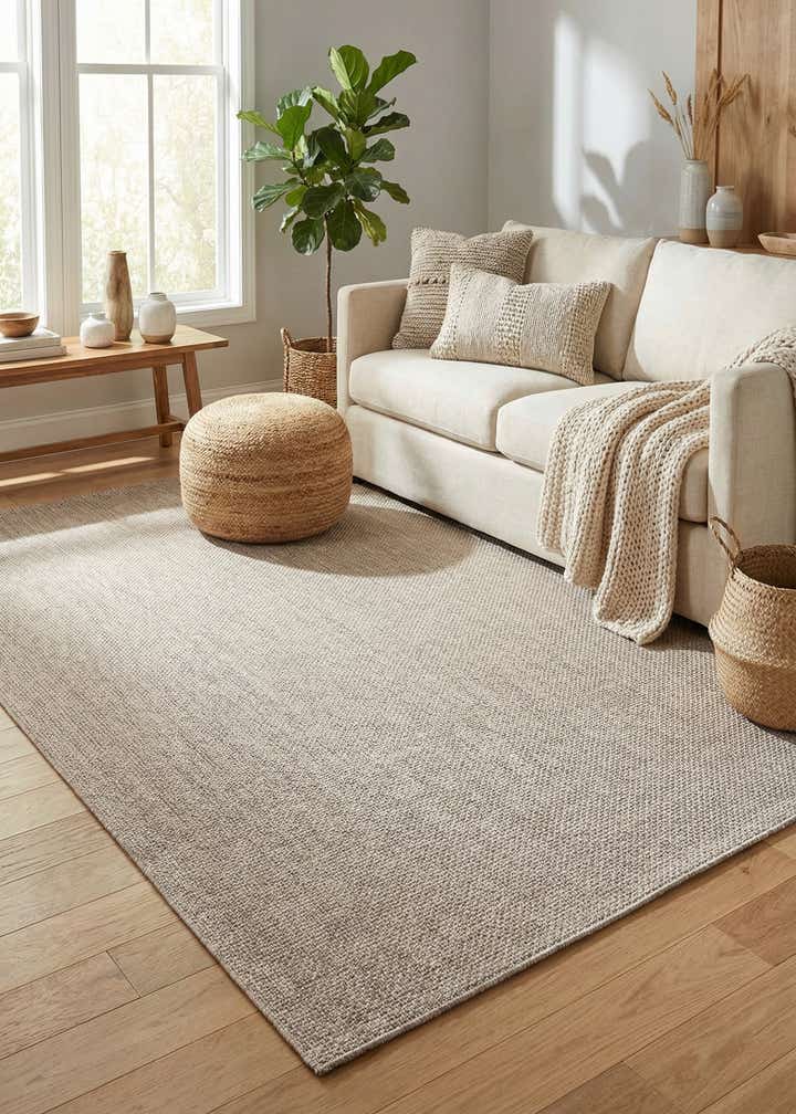 7' x 10' Easy-Clean Solid Indoor / Outdoor Rug