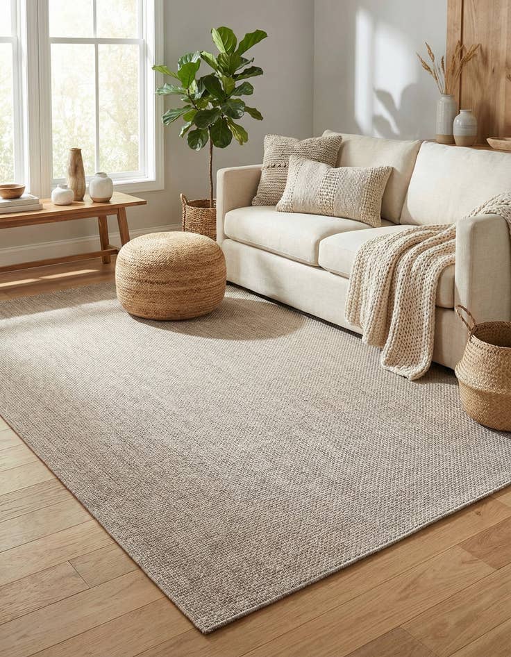 Detail image of  7' x 10'  Washable Solid Indoor / Outdoor Rug