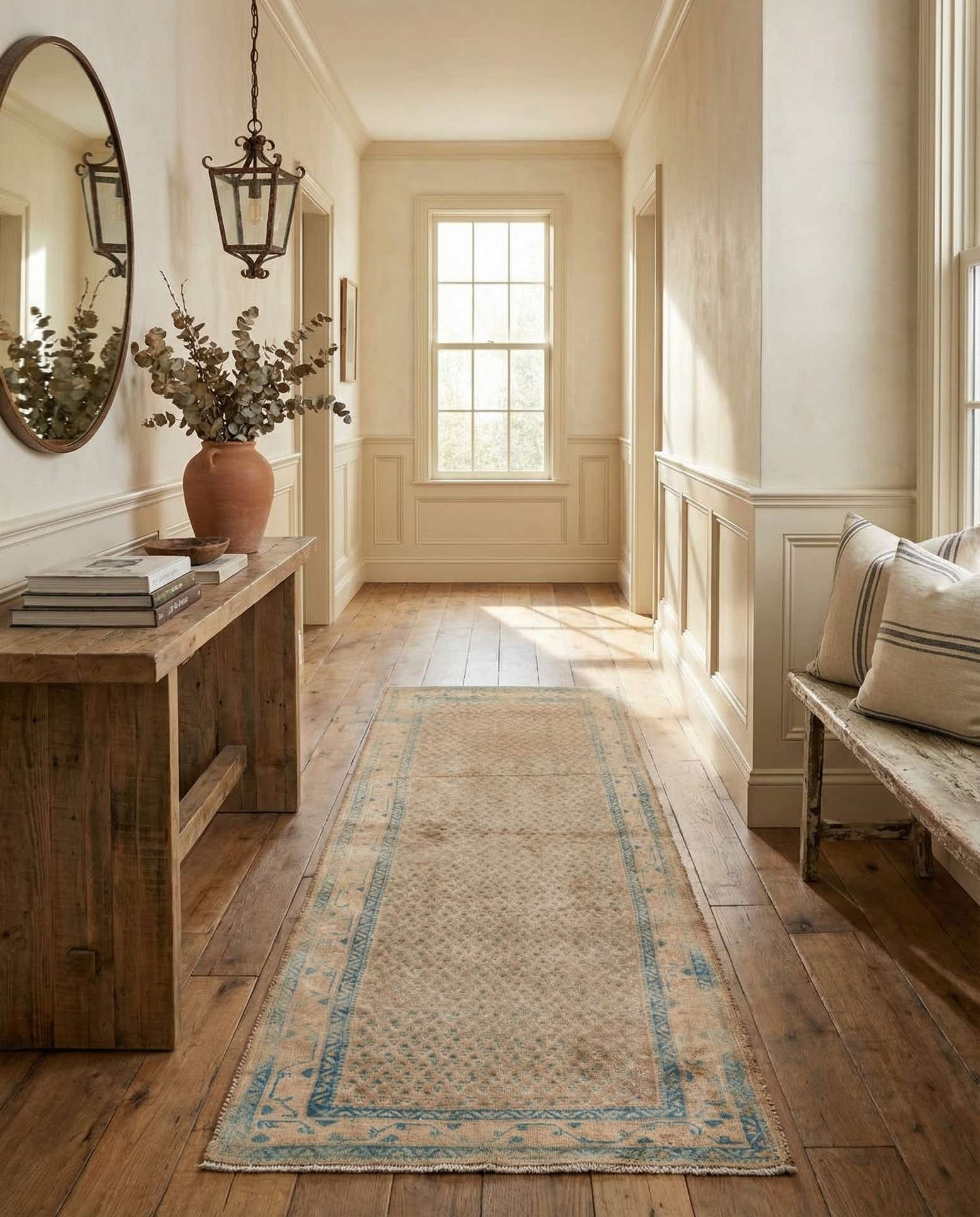 3' 7 x 10' 4 Hand Knotted Ultra Vintage Persian Wool Runner Rug