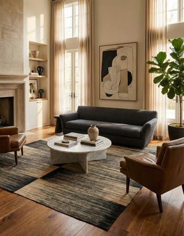 7' 10 x 9' 7 Hand Woven Kilim Modern Wool Rug