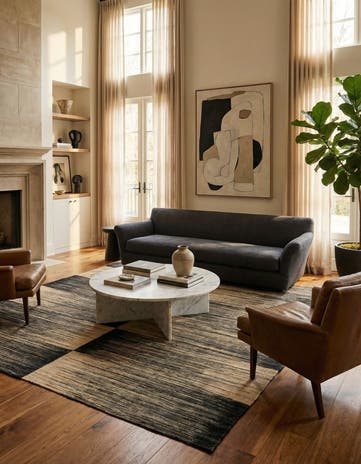 7' 10 x 9' 7 Hand Woven Kilim Modern Wool Rug