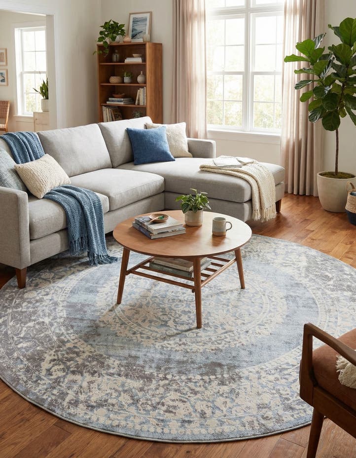 8' x 8' Modern Classical Round ...