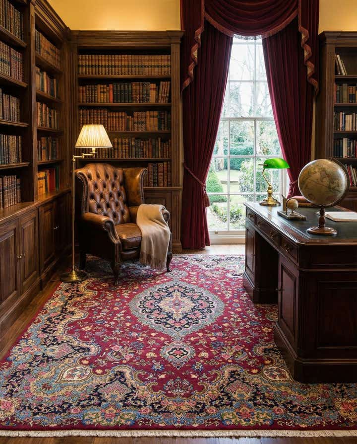 9' 10 x 12' 8 Hand Knotted Kashmar Persian Wool Rug