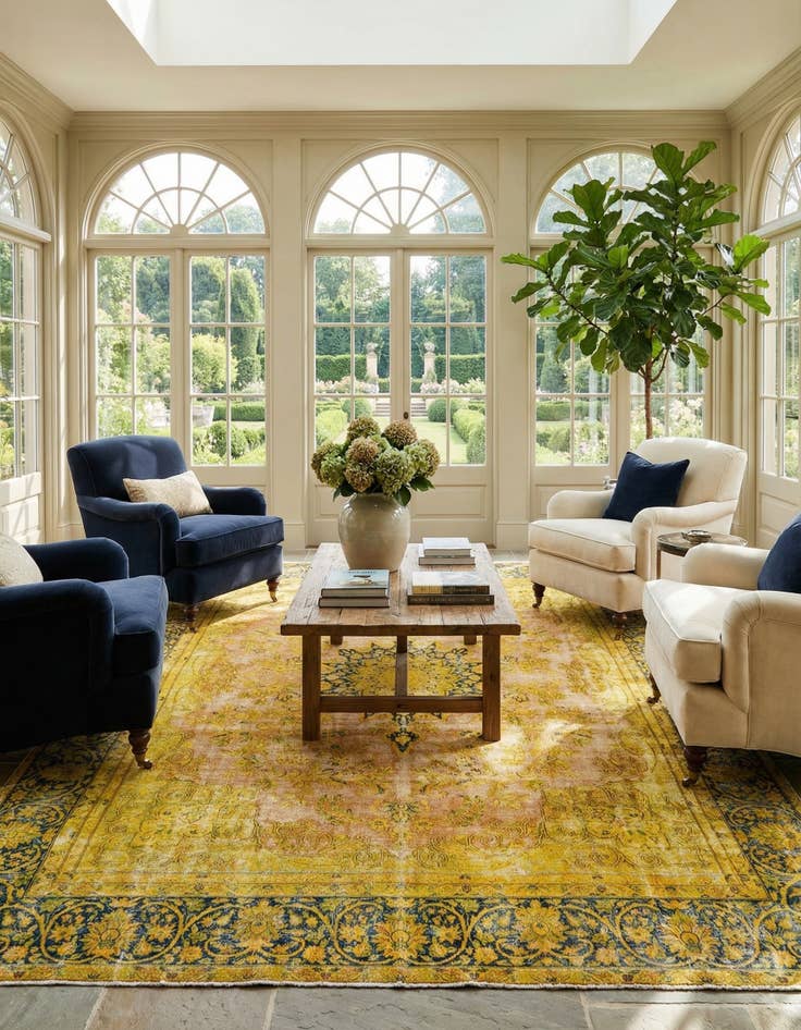 Detail image of 9' 4 x 13' Vintage Wool Rug