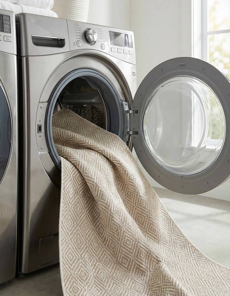 Detail image of 6' x 9'  Washable Trellis Indoor / Outdoor Rug