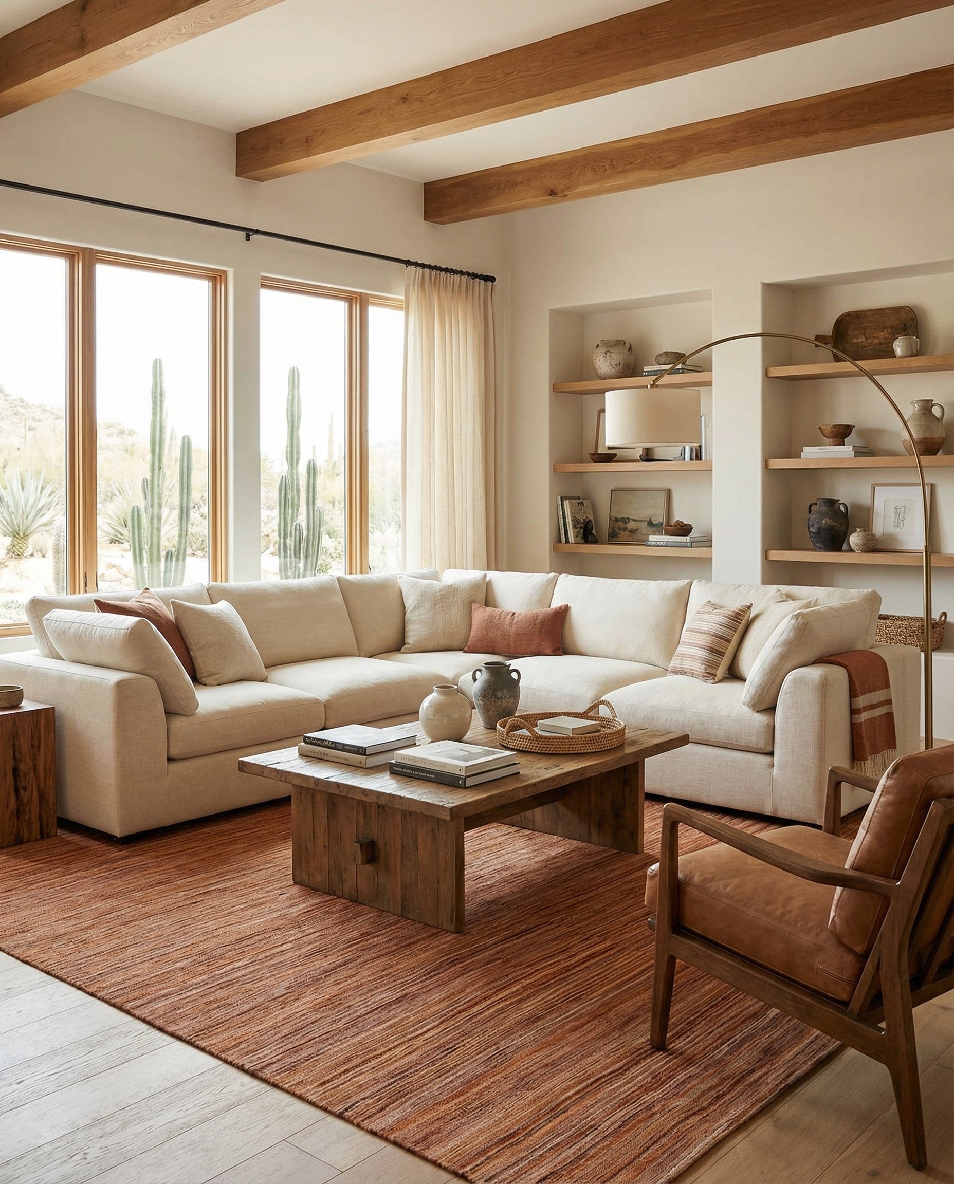  6' 8 x 9' 9  Hand Woven Kilim Modern Wool Rug