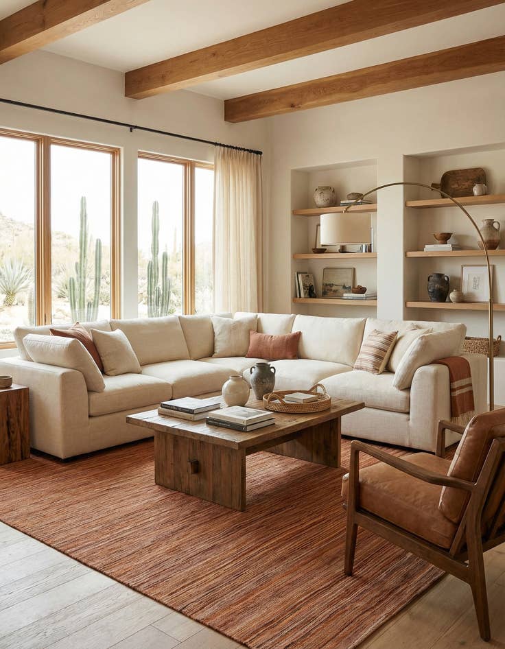 Detail image of 6' 8 x 9' 9  Hand Woven Kilim Modern Wool Rug