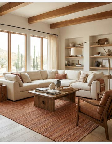 6' 8 x 9' 9 Hand Woven Kilim Modern Wool Rug