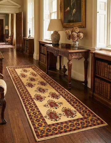 2' 7 x 9' 6 Luribaft Wool Runner Rug