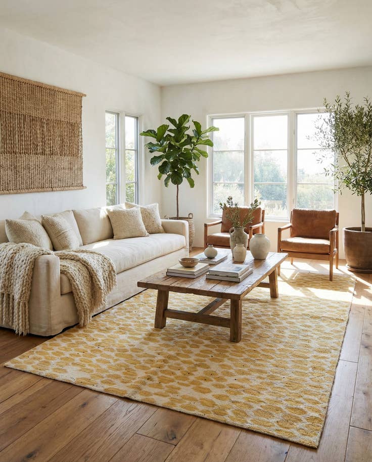 Detail image of 5' 2 x 8' 8 Hand Knotted Moroccan Wool Rug