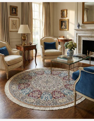 4' 11 x 4' 11 Nain Round Rug