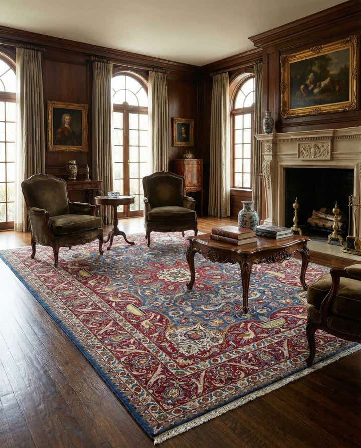 9' 8 x 13' 1 Hand Knotted Kashmar Persian Wool Rug