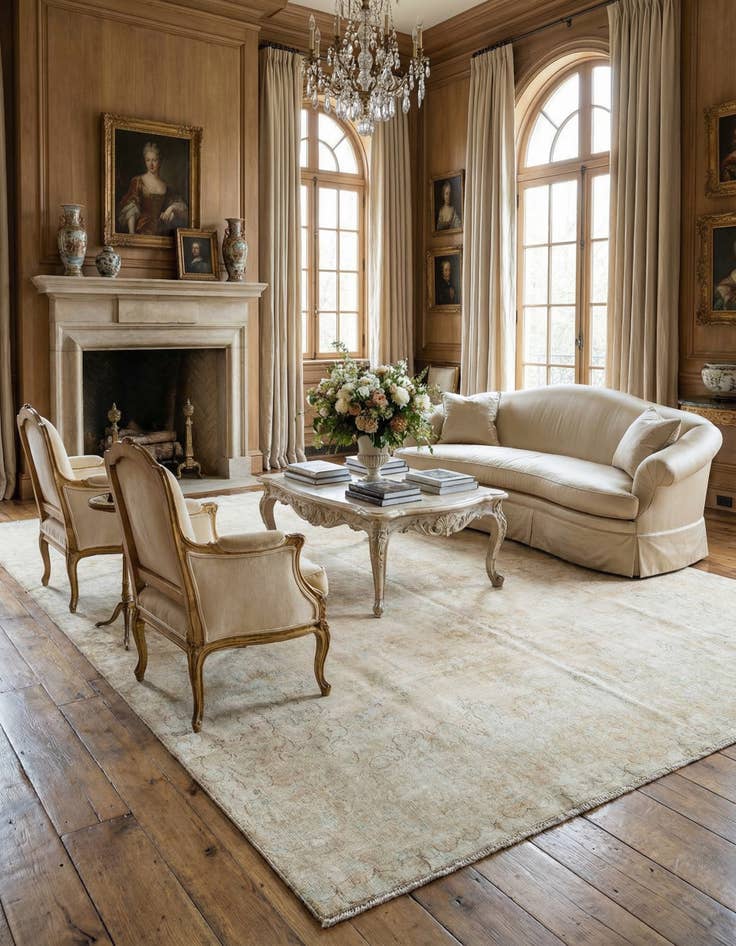 Detail image of 9' 7 x 12' 10 Vintage Royal Wool Rug