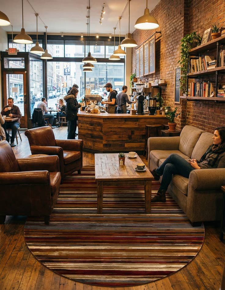 Detail image of 7' 10 x 10' Coffee Shop Oval Rug