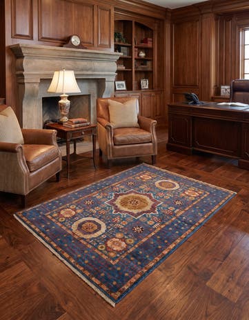 3' 5 x 4' 11 Hand Knotted Mamluk Ziegler Rug