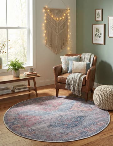 4' x 4' Washable Sisu Round Rug