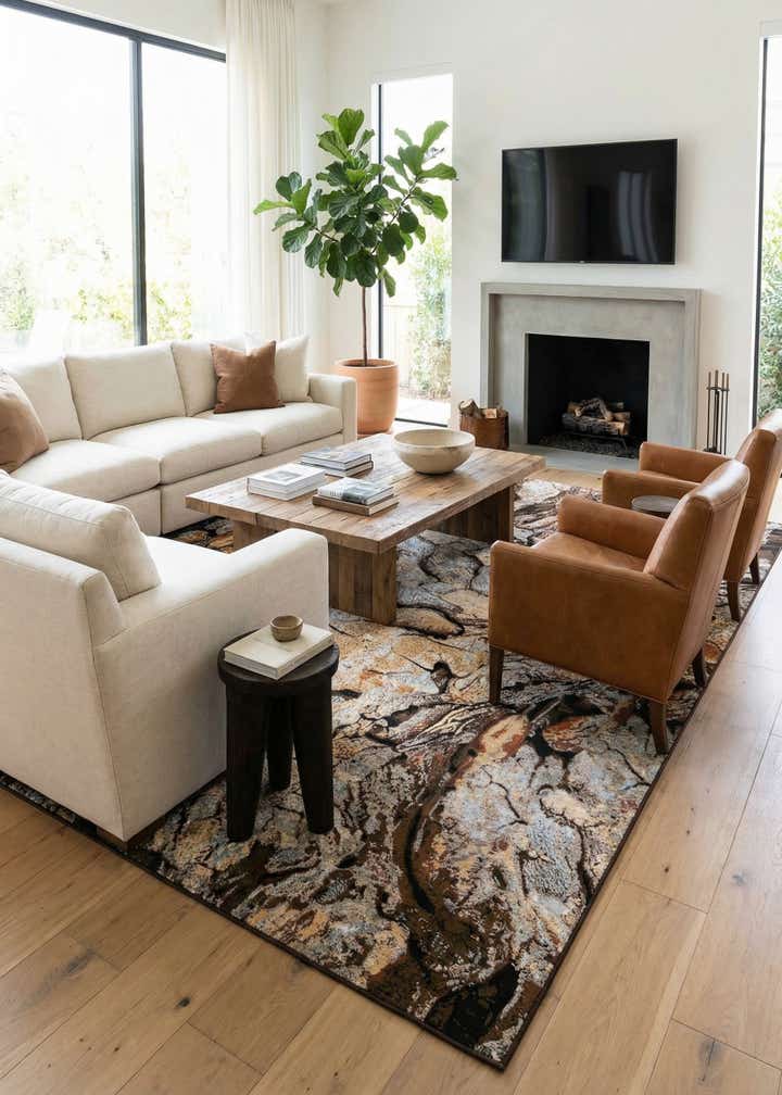 10' x 14' Easy-Clean Modern Indoor / Outdoor Rug